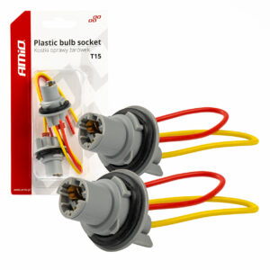 Amio - ΦΙΣΑ 12/24V ΓΙΑ ΛΑΜΠΕΣ T15/W5W/W16W ME ΚΑΛΩΔΙΟ - 2 ΤΕΜ. (03049/AM) 03049