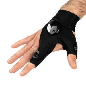 ΓΑΝΤΙΑ ΧΕΙΡΟΣ ΓΙΑ 2 ΔΑΧΤΥΛΑ ΜΕ 2 LED ΕΛΑΣΤΙΚΑ ΑΔΙΑΒΡΟΧΑ ΣΕ ΜΑΥΡΟ ΧΡΩΜΑ ΑMiO - 2 TEM. 03107