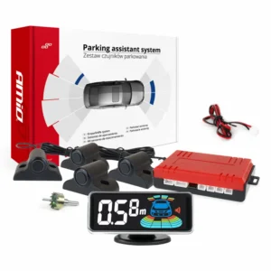 ΣΥΣΤΗΜΑ ΠΑΡΚΑΡΙΣΜΑΤΟΣ TRUCK (ΦΟΡΤΗΓΟΥ)12V ΜΕ 4 ΑΙΣΘΗΤΗΡΕΣ (ΜΑΥΡΟ) 19mm BUZZER & ΟΘΟΝΗ LED 3D ΑΜΙΟ - 1 ΤΕΜ. 03189