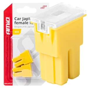 ΑΣΦΑΛΕΙΕΣ JapVal PAL ΘΗΛΥΚΕΣ 60A ΣΕ ΚΙΤΡΙΝΟ ΧΡΩΜΑ AMIO - 2 Τεμ. 03392