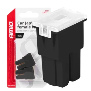 ΑΣΦΑΛΕΙΕΣ JapVal PAL ΘΗΛΥΚΕΣ 80A ΣΕ ΜΑΥΡΟ ΧΡΩΜΑ AMIO - 2 Τεμ. 03394