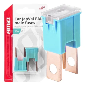 ΑΣΦΑΛΕΙΕΣ JapVal PAL O ΑΡΣΕΝΙΚΕΣ 20A ΣΕ ΓΑΛΑΖΙΟ ΧΡΩΜΑ AMIO - 2 Τεμ. 03396