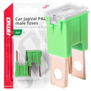 ΑΣΦΑΛΕΙΕΣ JapVal PAL O ΑΡΣΕΝΙΚΕΣ 40A ΣΕ ΠΡΑΣΙΝΟ ΧΡΩΜΑ AMIO - 2 Τεμ. 03398