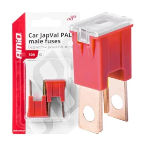 ΑΣΦΑΛΕΙΕΣ JapVal PAL O ΑΡΣΕΝΙΚΕΣ 50A ΣΕ ΚΟΚΚΙΝΟ ΧΡΩΜΑ AMIO - 2 Τεμ. 03399