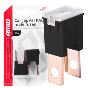 ΑΣΦΑΛΕΙΕΣ JapVal PAL O ΑΡΣΕΝΙΚΕΣ 80A ΣΕ ΜΑΥΡΟ ΧΡΩΜΑ AMIO - 2 Τεμ. 03402