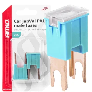 ΑΣΦΑΛΕΙΕΣ JapVal PAL U ΑΡΣΕΝΙΚΕΣ 20A ΣΕ ΓΑΛΑΖΙΟ ΧΡΩΜΑ AMIO - 2 Τεμ. 03405