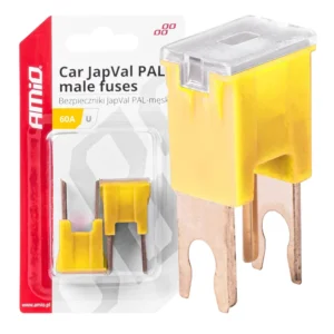 ΑΣΦΑΛΕΙΕΣ JapVal PAL U ΑΡΣΕΝΙΚΕΣ 60A ΣΕ ΚΙΤΡΙΝΟ ΧΡΩΜΑ AMIO - 2 Τεμ. 03409