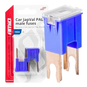 ΑΣΦΑΛΕΙΕΣ JapVal PAL U ΑΡΣΕΝΙΚΕΣ 100A ΣΕ ΜΠΛΕ ΧΡΩΜΑ AMIO - 2 Τεμ. 03411