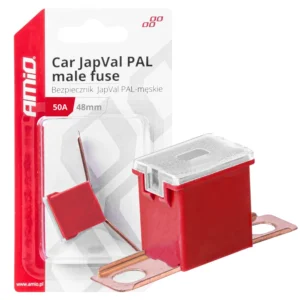 ΑΣΦΑΛΕΙΑ JapVal PAL ΑΡΣΕΝΙΚΗ 48mm 50A ΣΕ ΚΟΚΚΙΝΟ ΧΡΩΜΑ AMIO - 1 Τεμ. 03420
