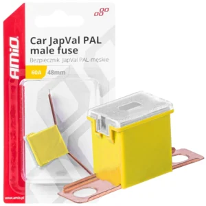 ΑΣΦΑΛΕΙΑ JapVal PAL ΑΡΣΕΝΙΚΗ 48mm 60A ΣΕ ΚΙΤΡΙΝΟ ΧΡΩΜΑ AMIO - 1 Τεμ. 03421