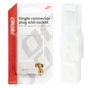 ΦΙΣΑ ΣΥΝΔΕΣΗΣ ΚΑΛΩΔΙΩΝ ΜΙΑΣ ΥΠΟΔΟΧΗΣ ΜΕ ΠΛΑΣΤΙΚΟ ΚΟΥΜΠΩΜΑ AMIO - 1 σετ. 03511