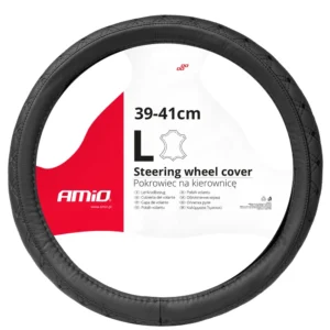 ΚΑΛΥΜΜΑ ΤΙΜΟΝΙΟΥ ΑΠΟ ΤΕΧΝΟΔΕΡΜΑ (L) 39-41cm SWC-51-L ΣΕ ΜΑΥΡΟ ΧΡΩΜΑ ΜΕ ΜΑΥΡΕΣ ΡΑΦΕΣ AMIO - 1 ΤΕΜ. 03562