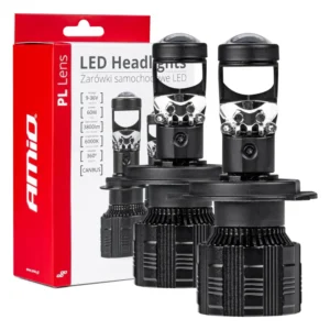 ΛΑΜΠΕΣ H4 PL-LENS SERIES 9>36V 60W 5.000K 3.800lm LED 2x4575 SMD CAN-BUS ΜΕ ΠΡΟΤΖΕΚΤΟΡΑ AMIO - 2 Τεμ. 03667