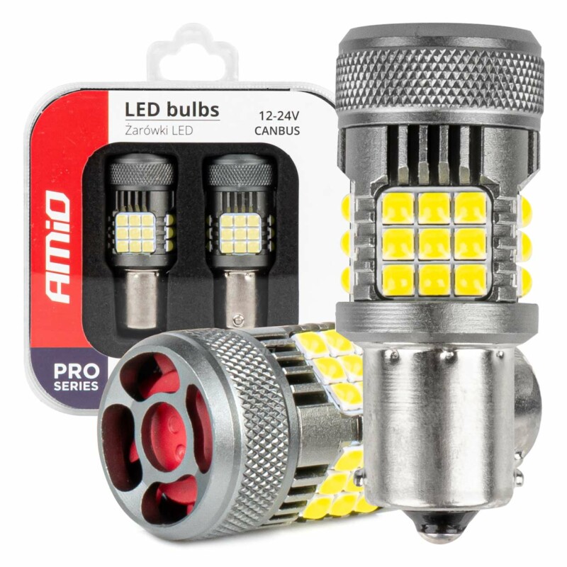 P21W BA15S 12/24V 6.000K 36x3030 SMD LED CAN-BUS ΛΕΥΚΟ PRO SERIES 2ΤΕΜ. AMIO 03722
