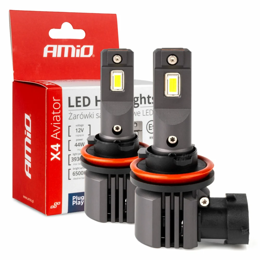 ΛΑΜΠΕΣ LED H8/Η9/Η11 12V 44W 6.500K 3.936lm X4 SERIES AVIATOR PLUG & PLAY ΑΜΙΟ - 2 ΤΕΜ. ΛΑΜΠΕΣ LED H8/H9/H11 12V 44W 6.500K 3.936lm X4 SERIES AVIATOR PLUG & PLAY ΑΜΙΟ - 2 ΤΕΜ. 03765 - Image 1
