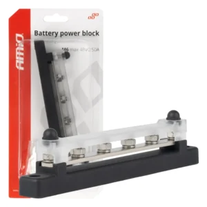 ΜΠΑΡΑ ΚΑΛΩΔΙΩΝ / ΤΕΡΜΑΤΙΚΟ 4 ΘΕΣΕΩΝ M6 max 48V  AMIO - 1 Τεμ. 03808