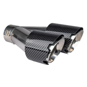 ΑΚΡΟ (ΜΠΟΥΚΑ) ΕΞΑΤΜΙΣΗΣ ΔΙΠΛΗ ΑΠΟΛΗΞΗ MT-029 LEFT AKR ΧΡΩΜΙΟ/CARBON Φ32-52 165x(76X2)mm AMIO - 1 τεμ. 04069