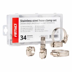 ΚΟΛΙΕΔΕΣ ΣΦΙΓΚΤΗΡΕΣ - ΔΙΑΦΟΡΑ ΜΕΓΕΘΗ ΑΠΟ ΑΝΟΞΕΙΔΩΤΟ ΑΤΣΑΛΙ AMIO - 34 τεμ. 04125