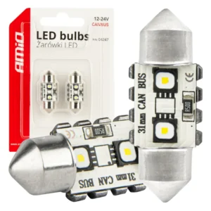 ΛΑΜΠΑΚΙΑ ΠΛΑΦΟΝΙΕΡΑΣ 31mm 12/24V C5W 5500K 12xSMD 3838 CAN-BUS FESTOON (ΛΕΥΚΟ) ΑΜΙΟ - 2 ΤΕΜ. 04247