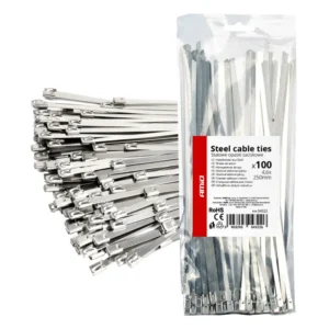 ΔΕΜΑΤΙΚΑ/ΔΕΤΙΚΑ ΚΑΛΩΔΙΩΝ TIE WRAP (ΤΑΙΡΑΠ) ΜΕΤΑΛΛΙΚΑ 4,6 x 250mm ΑΜΙΟ - 100 ΤΕΜ. 04322