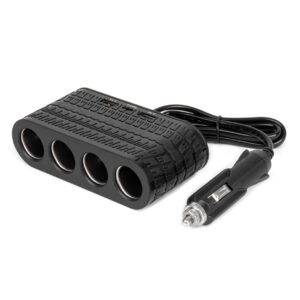 Amio - ΑΝΤΑΠΤΟΡΑΣ ΑΝΑΠΤΗΡΑ 12/24V 120W ΜΑΥΡΟΣ - 4 ΘΕΣΕΙΣ - 2xUSB-A + 1xUSB-C - ΚΑΛΩΔΙΟ 80cm - 1 Τεμ. (04367/AM) 04367