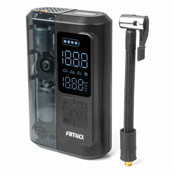 Amio - ΚΟΜΠΡΕΣΕΡ ΑΕΡΑ ΕΠΑΝΑΦΟΡΤΙΖΟΜΕΝΟ 12V & USB-C 10BAR 150PSI 20L/MIN 40W 1ΤΕΜ. (04378/AM) 04378