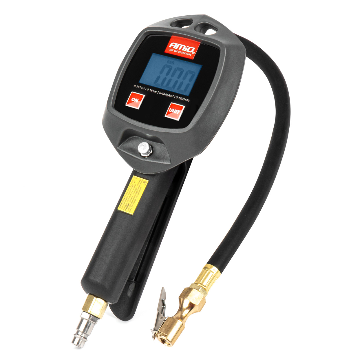 Amio - ΠΙΣΤΟΛΙ ΑΕΡΑ ΜΕ ΜΑΝΟΜΕΤΡΟ ΨΗΦΙΑΚΟ 18BAR ΜΕ ΣΠΕΙΡΩΜΑ ΣΥΝΔΕΣΗΣ ΓΙΑ ΒΑΛΒΙΔΕΣ 1/4'' - 1 Τεμ. (04482/AM) Amio - ΠΙΣΤΟΛΙ ΑΕΡΑ ΜΕ ΜΑΝΟΜΕΤΡΟ ΨΗΦΙΑΚΟ 18BAR ΜΕ ΣΠΕΙΡΩΜΑ ΣΥΝΔΕΣΗΣ ΓΙΑ ΒΑΛΒΙΔΕΣ 1/4'' - 1 Τεμ. (04482/AM) 04482 - Image 1