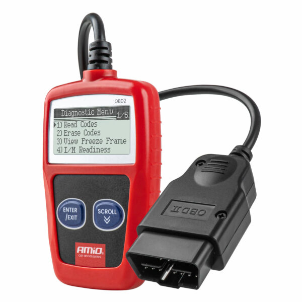 Amio - Διαγνωστικό Αυτοκινήτου OBD 2 τύπου V300 τάση λειτουργίας 8-18V με οθόνη LCD 128x64 pixels για Επιβατικά Αυτοκίνητα - 1 τεμ. (04729/AM) 4729