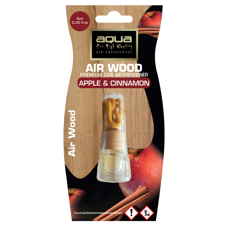 ΑΡΩΜΑΤΙΚΟ ΑΥΤΟΚΙΝΗΤΟΥ ΚΡΕΜΑΣΤΟ ΜΠΟΥΚΑΛΑΚΙ ΜΕ ΑΡΩΜΑ ΜΗΛΟ & ΚΑΝΕΛΑ (APPLE & CINAMMON) AIR WOOD AQUA - 1 TEM. ΑΡΩΜΑΤΙΚΟ ΑΥΤΟΚΙΝΗΤΟΥ ΚΡΕΜΑΣΤΟ ΜΠΟΥΚΑΛΑΚΙ ΜΕ ΑΡΩΜΑ ΜΗΛΟ & ΚΑΝΕΛΑ (APPLE & CINAMMON) AIR WOOD AQUA - 1 TEM. 10-463 - Image 1