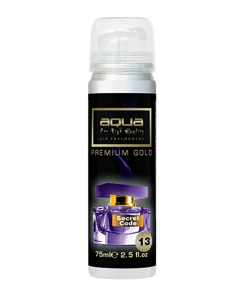 ΑΡΩΜΑΤΙΚΟ ΑΥΤΟΚΙΝΗΤΟΥ ΣΕ ΣΠΡΕΙ (SPRAY) ΜΕ ΑΡΩΜΑ SECRET CODE PREMIUM GOLD SERIES 75ml AQUA - 1 TEM. ΑΡΩΜΑΤΙΚΟ ΑΥΤΟΚΙΝΗΤΟΥ ΣΕ ΣΠΡΕΙ (SPRAY) ΜΕ ΑΡΩΜΑ SECRET CODE PREMIUM GOLD SERIES 75ml AQUA - 1 TEM. 10-807 - Image 1