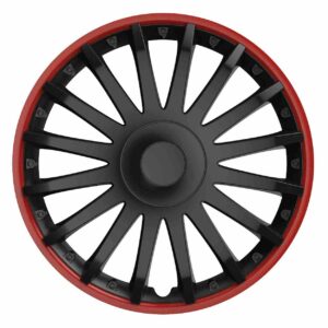 Amio - ΤΑΣΙΑ 14" CRYSTAL ΜΑΥΡΟ ΚΟΚΚΙΝΟ ΣΕΤ 4 ΤΕΜ ΣΕ ΚΟΥΤΙ (1294/AM) 1294