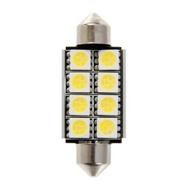 ΛΑΜΠΑΚΙΑ ΜΕ 8 WARNING LED 39MM ΛΕΥΚΑ ΛΑΜΠΑΚΙΑ ΜΕ 8 WARNING LED 39MM ΛΕΥΚΑ IL12/W-39 - Image 1