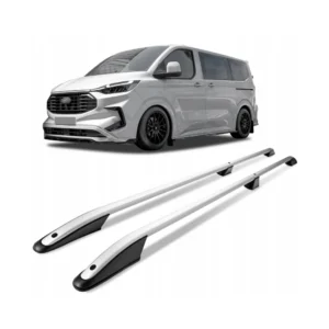 ΠΑΡΑΛΛΗΛΕΣ ΜΠΑΡΕΣ ΟΡΟΦΗΣ ΑΛΟΥΜΙΝΙΟΥ ΣΕ ΑΣΗΜΙ ΧΡΩΜΑ ELEGANCE L2 ΓΙΑ FORD TOURNEO CUSTOM 2023+ ΜΕΓΙΣΤΟ ΒΑΡΟΣ ΦΟΡΤΙΟΥ 75KG OMTEC - 2 TEM. 2659930L