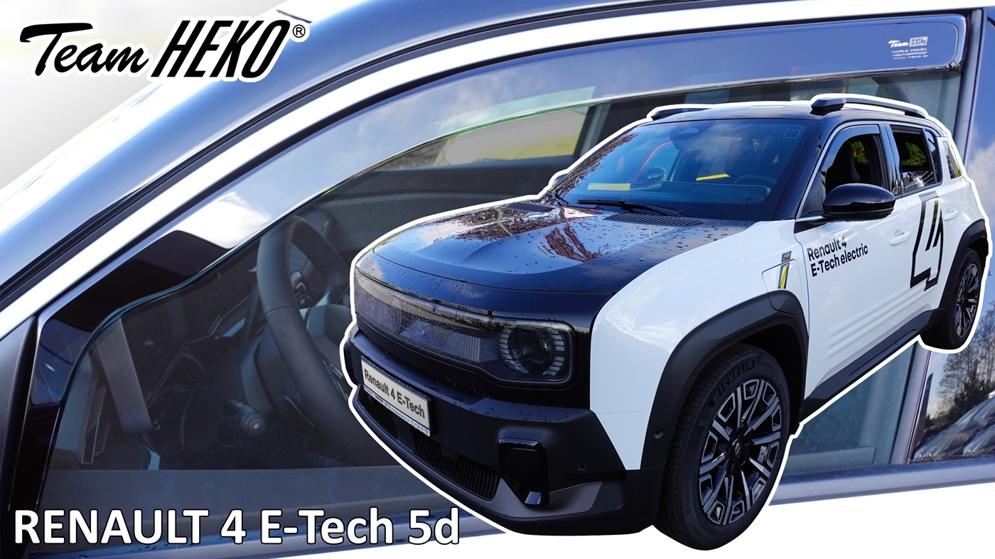 Heko - Ανεμοθράυστες για Renault 4 E-Tech Electric 5 Doors 2025+ Ζευγάρι Απο Εύκαμπτο Φιμέ Πλαστικό - 2 τεμ. (ΑΝΕΜ.27037) Heko - Ανεμοθράυστες για Renault 4 E-Tech Electric 5 Doors 2025+ Ζευγάρι Απο Εύκαμπτο Φιμέ Πλαστικό - 2 τεμ. (ΑΝΕΜ.27037) 27037 - Image 1