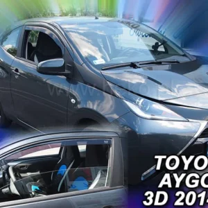 ΑΝΕΜΟΘΡΑΥΣΤΕΣ ΓΙΑ TOYOTA AYGO 3D 2014+   ΖΕΥΓΑΡΙ ΑΥΤΟΚΙΝΗΤΟΥ ΑΠΟ ΕΥΚΑΜΠΤΟ ΦΙΜΕ ΠΛΑΣΤΙΚΟ HEKO - 2 ΤΕΜ.
