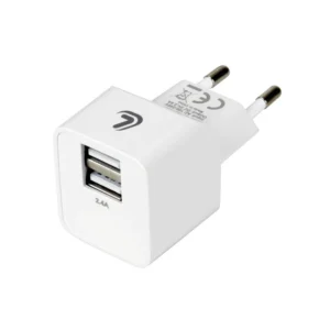 ΦΟΡΤΙΣΤΗΣ ME OIKIAKH ΠΡΙΖΑ 220/240V 12W 2400mA ΜΕ 2 ΘΥΡΕΣ USB (A+A) LAMPA - 1 ΤΕΜ 38690/Τ