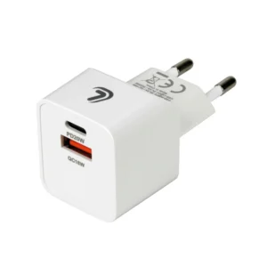 ΦΟΡΤΙΣΤΗΣ ME OIKIAKH ΠΡΙΖΑ 220/240V 20W  ΜΕ 2 ΘΥΡΕΣ USB (A+C) LAMPA - 1 ΤΕΜ. 38691/Τ