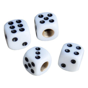 ΚΑΠΑΚΙΑ ΒΑΛΒΙΔΩΝ WHITE DICE ΖΑΡΙ ΛΕΥΚΟ 4ΤΕΜ. CAPS/WD