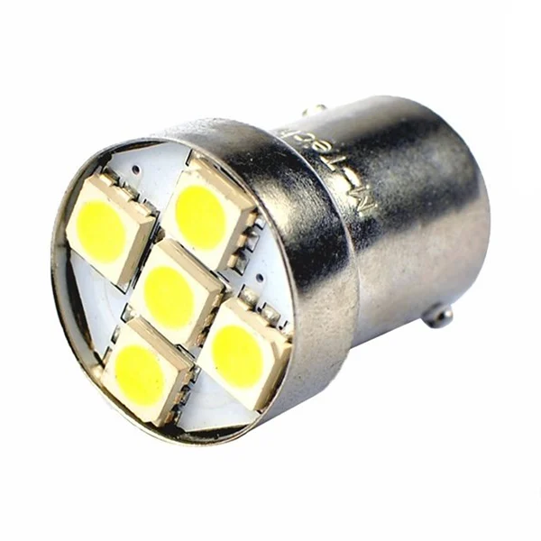 Λάμπα Ba15s (R10W /P21W) 5xSMD 5050 12V Λευκή 2τεμ Λάμπα Ba15s (R10W /P21W) 5xSMD 5050 12V Λευκή 2τεμ LB075W - Image 1