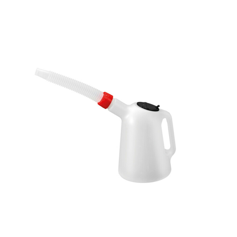 ΔΟΧΕΙΟ ΠΛΑΣΤΙΚΟ (HDPE) ΓΙΑ ΜΕΤΑΦΟΡΑ ΛΑΔΙΟΥ ΜΕ ΕΥΚΑΜΠΤΟ ΜΑΚΡΥ ΣΤΟΜΙΟ ΚΑΙ ΚΑΠΑΚΙ ΛΕΥΚΟ 1000ml LAMPA  - 1 TEM. 67080