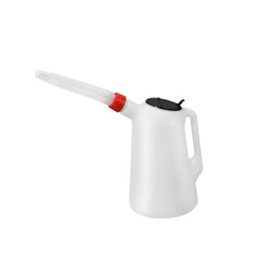 ΔΟΧΕΙΟ ΠΛΑΣΤΙΚΟ (HDPE) ΓΙΑ ΜΕΤΑΦΟΡΑ ΛΑΔΙΟΥ ΜΕ ΕΥΚΑΜΠΤΟ ΜΑΚΡΥ ΣΤΟΜΙΟ ΚΑΙ ΚΑΠΑΚΙ ΛΕΥΚΟ 2000ml LAMPA  - 1 TEM. 67081