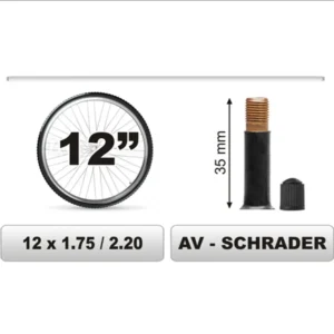 ΣΑΜΠΡΕΛΑ ΠΟΔΗΛΑΤΟΥ 12χ1.75/2.20 ΜΕΓΑΛΗ ΒΑΛΒΙΔΑ (35mm) 68370