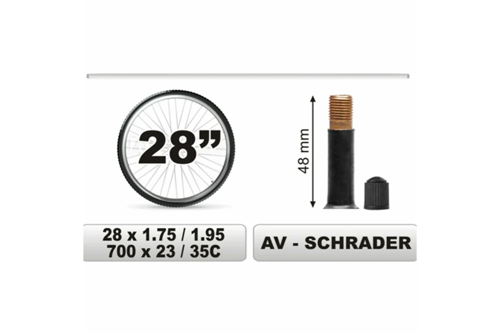 ΣΑΜΠΡΕΛΑ ΠΟΔΗΛΑΤΟΥ 28χ1.75/1.95 ΜΕΓΑΛΗ ΒΑΛΒΙΔΑ (48mm) ΣΑΜΠΡΕΛΑ ΠΟΔΗΛΑΤΟΥ 28χ1.75/1.95 ΜΕΓΑΛΗ ΒΑΛΒΙΔΑ (48mm) 68384 - Image 1