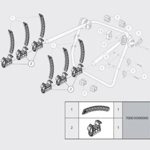 ΚΙΤ ΑΝΤΑΛΛΑΚΤΙΚΗΣ ΔΕΣΤΡΑΣ ΓΙΑ ΒΑΣΗ ΠΟΔΗΛΑΤΟΥ MISTRAL MENABO - 1 ΤΕΜ. 700016900000