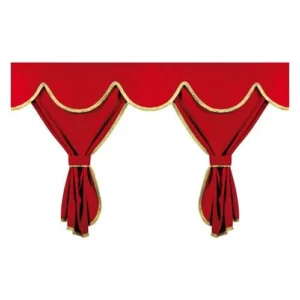 ΣΕΤ ΚΟΥΡΤΙΝΕΣ ΝΤΑΛΙΚΑΣ PRIVILEGE HIGH CENTRAL ΚΟΚΚΙΝΟ 8ΤΕΜ.  (Καμπίνα 1,80μ) 96023