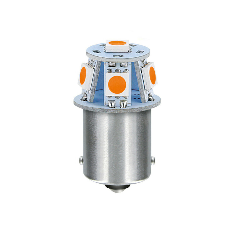R5W BA15s 24/28V 6SMDX1CHIP LED 20lm ΠΟΡΤΟΚΑΛΙ ΚΟΥΤΙ LAMPA - 20 ΤΕΜ. 97565