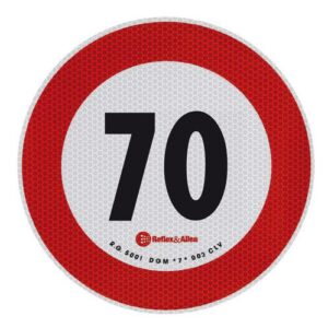 ΣΗΜΑ ΤΑΧΥΤΗΤΑΣ ΧΙΛΙΟΜΕΤΡΩΝ 70km/h ΑΥΤΟΚΟΛΛΗΤΟ 20CM ΔΙΑΜΕΤΡΟ 98441