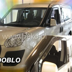 ΑΝΕΜΟΘΡΑΥΣΤΕΣ ΓΙΑ FIAT DOBLO 2010-2022 / OPEL COMBO D 2011-2018 ΖΕΥΓΑΡΙ ΑΠΟ ΕΥΚΑΜΠΤΟ ΦΙΜΕ ΠΛΑΣΤΙΚΟ HEKO - 2 ΤΕΜ. 15166