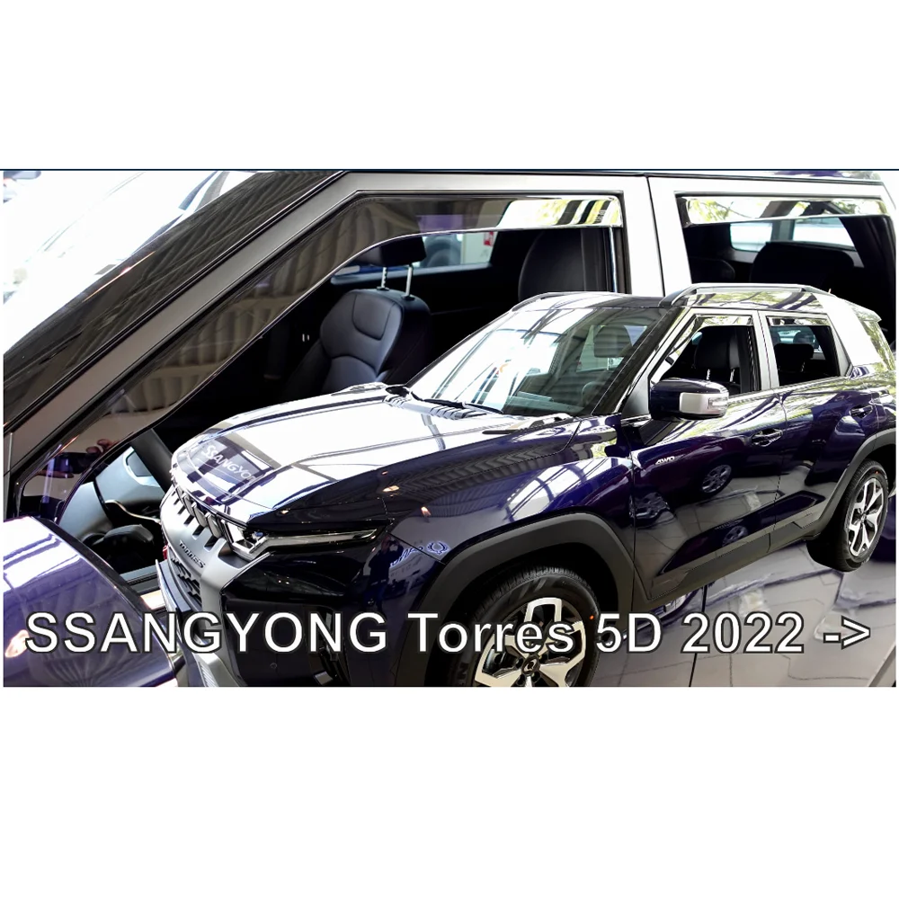 ΑΝΕΜΟΘΡΑΥΣΤΕΣ ΓΙΑ SSANGYONG TORRES 5D 2022+ ΣΕΤ ΑΥΤΟΚΙΝΗΤΟΥ ΑΠΟ ΕΥΚΑΜΠΤΟ ΦΙΜΕ ΠΛΑΣΤΙΚΟ HEKO - 4 ΤΕΜ. ΑΝΕΜΟΘΡΑΥΣΤΕΣ ΓΙΑ SSANGYONG TORRES 5D 2022+ ΣΕΤ ΑΥΤΟΚΙΝΗΤΟΥ ΑΠΟ ΕΥΚΑΜΠΤΟ ΦΙΜΕ ΠΛΑΣΤΙΚΟ HEKO - 4 ΤΕΜ. 28923 - Image 1