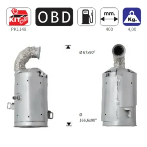 ΚΑΤΑΛΥΤΗΣ DIESEL CITROEN C3, DS3 / PEUGEOT 206+, 207, 208, 2008 1.4TD HDI DPF 1398cc 8HP-8HR-8HZ 2010-2015 15787D